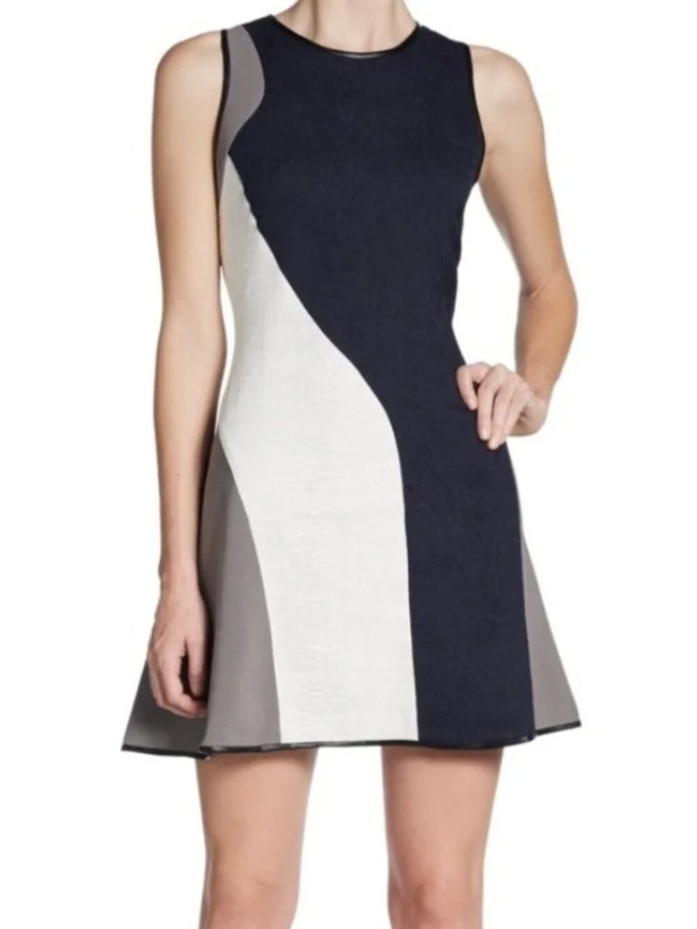 W118 by Walter Baker "Desiree" Colorblock Sleeveless Shift Mini Dress - Size S